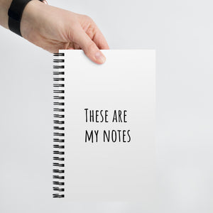 "This are my Notes" Spiral notebook