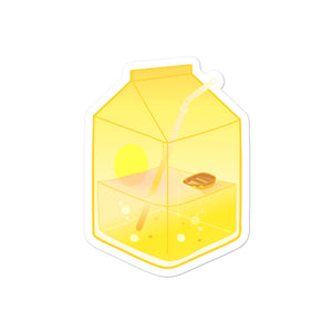 "Sunset Flavor" Juice Box Bubble-free stickers