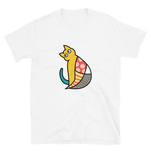 "Colorful Mosaic Cat" Unisex T-Shirt